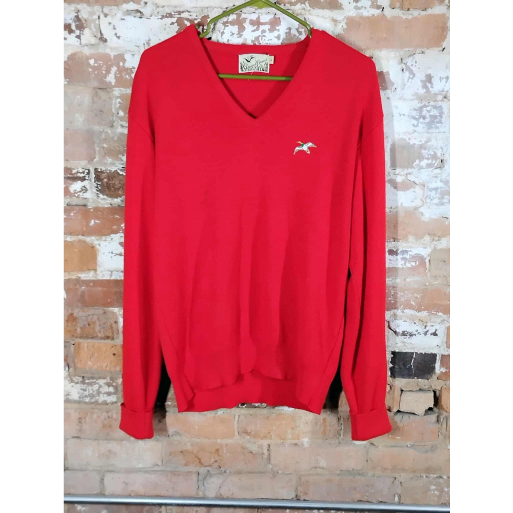 Outward Bound Sweater Adult L Red Knitted Pullover Crewneck Outdoors